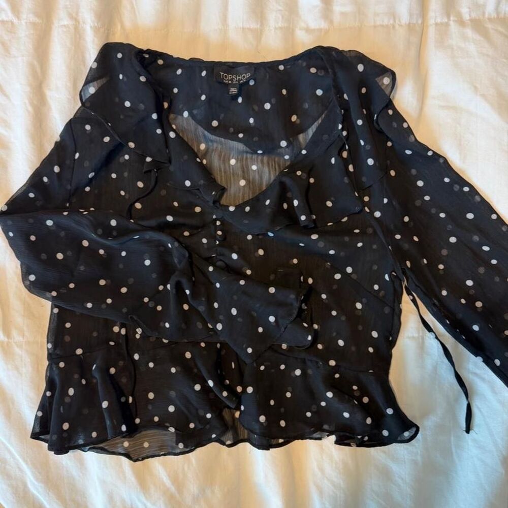 Topshop Polka Dot Going Out Top